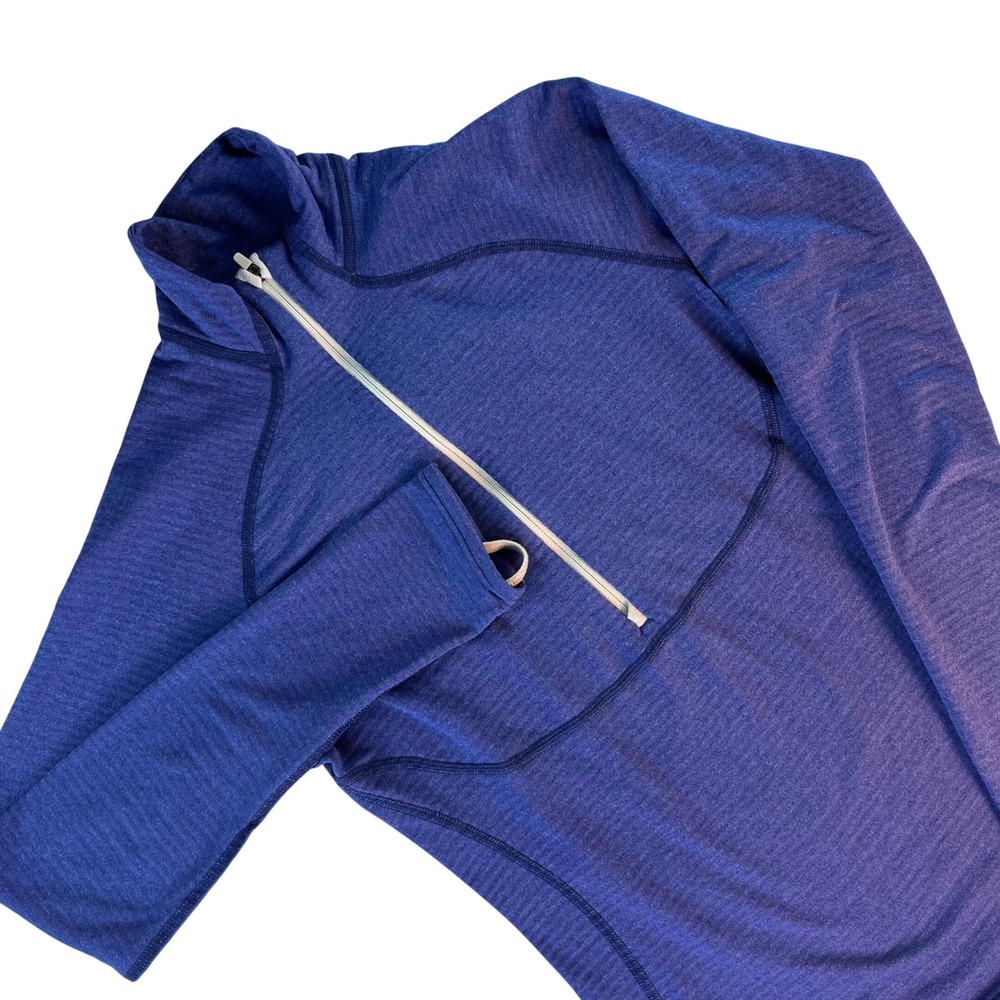 Patagonia Thermal Weight Womens Small Blue Zip Neck‎ Polartec Base Layer